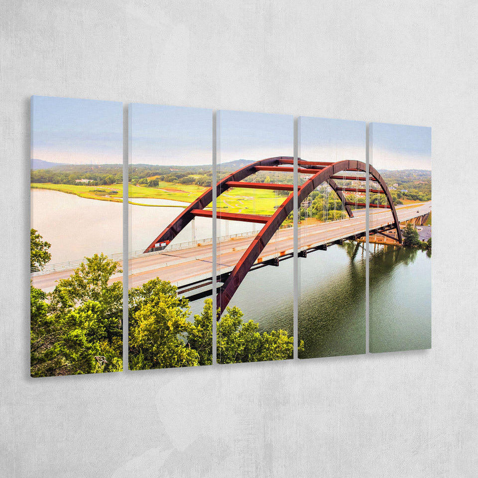 Austin Bridge, Austin 5 Panels B,Large Canvas,Canvas Prints Wall Art Home Decor