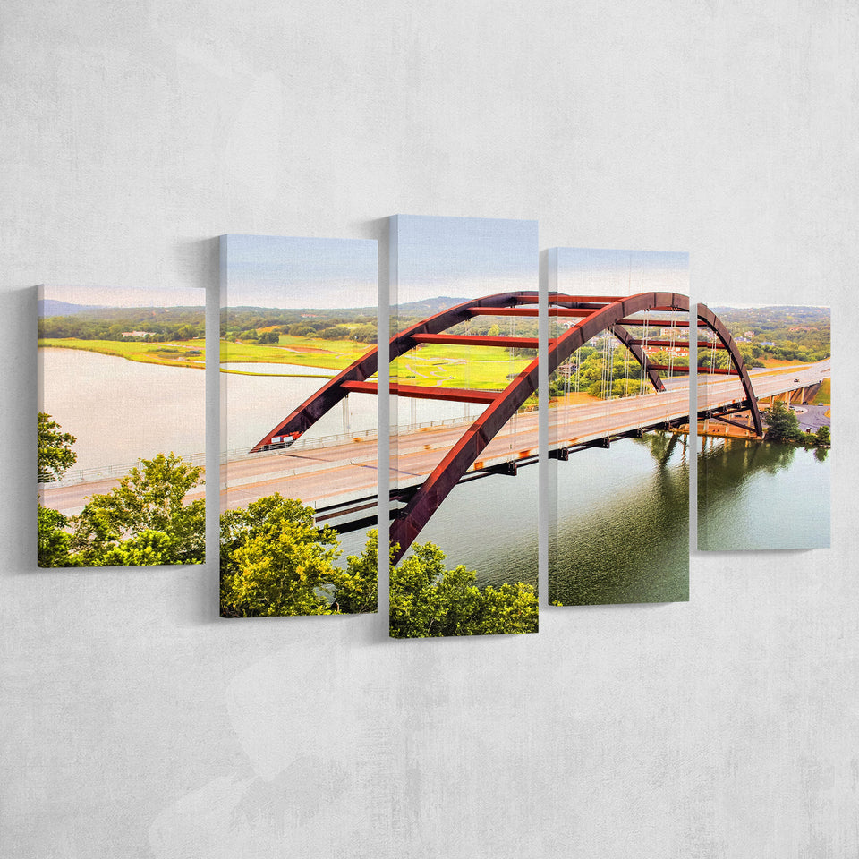 Austin Bridge, Austin Multi Panels,Canvas Prints Wall Art Home Decor