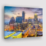 Austin Downtown Canvas Prints Wall Art Decor - Paiting Canvas, Art Prints, Wall Decor, For Sale