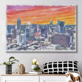 Austin Watercolor Austin Texas, Sport Art Prints Fan Gift, Canvas Prints Wall Art Decor