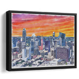 Austin Watercolor Austin Texas, Sport Art Prints Fan Gift, Framed Canvas Prints Wall Art Decor