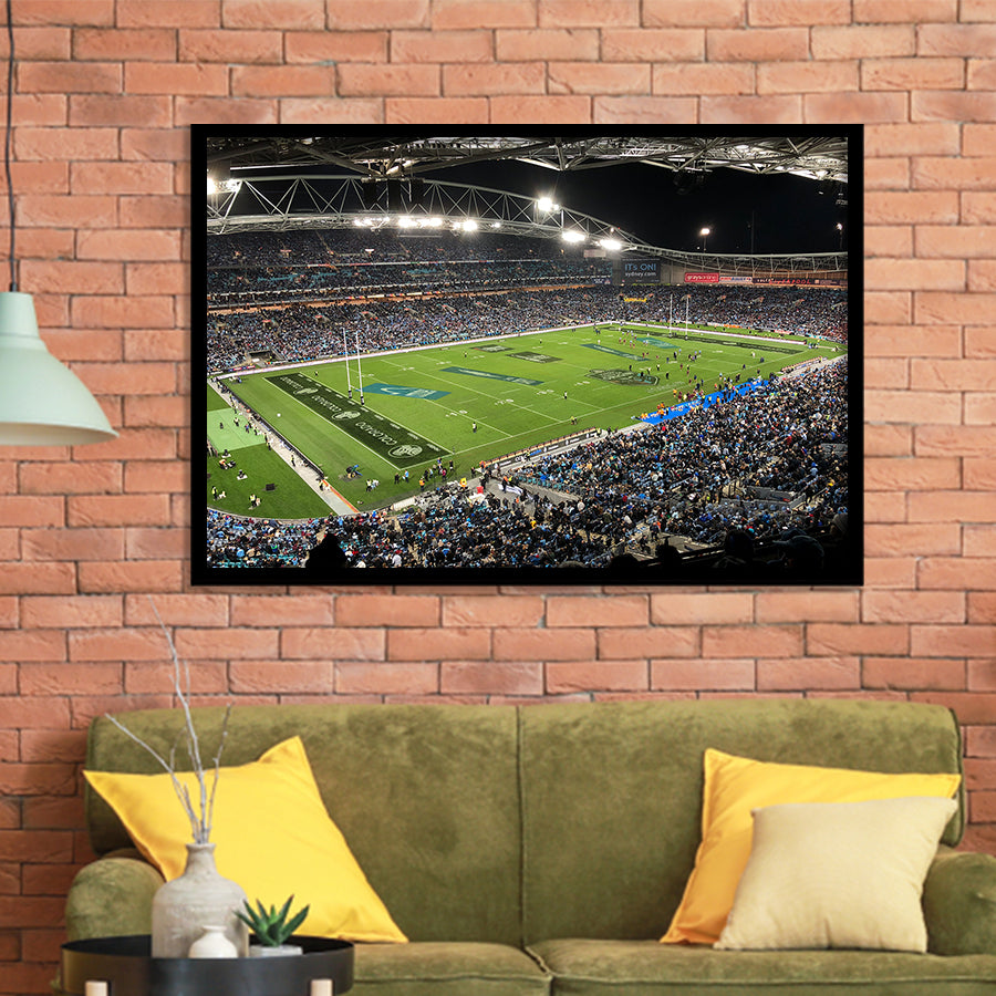 Australia Stadium, Stadium Canvas, Sport Art, Gift for him, Framed Art Prints Wall Art Decor, Framed Picture