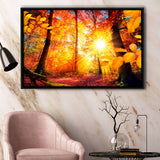 Autumn Forest Framed Canvas Prints Wall Art Decor, Framed Picture, Floating Frame