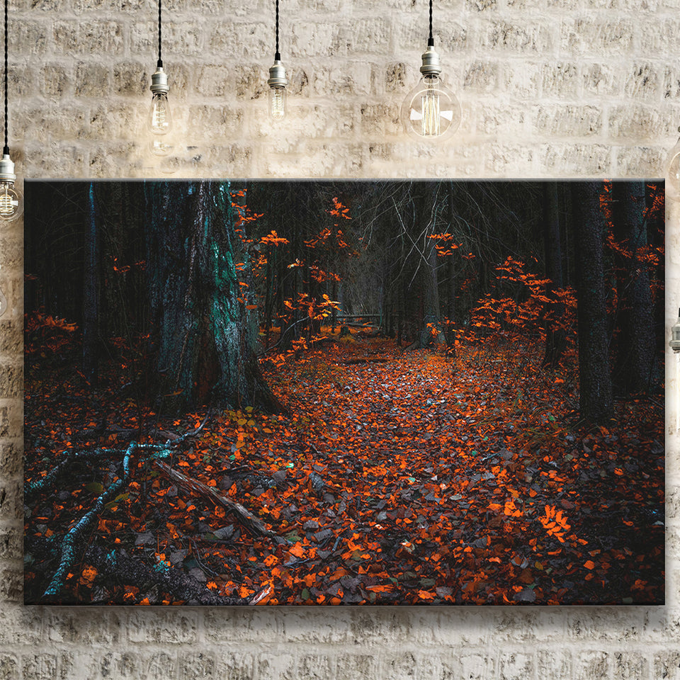 Autumn Forest 1 Canvas Prints Wall Art Decor - Painting Canvas,Home Decor, Ready to Hang