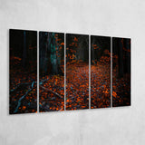 Autumn Forest 1 5 Piece B Canvas Prints Wall Art, Multi Panels,Large Canvas