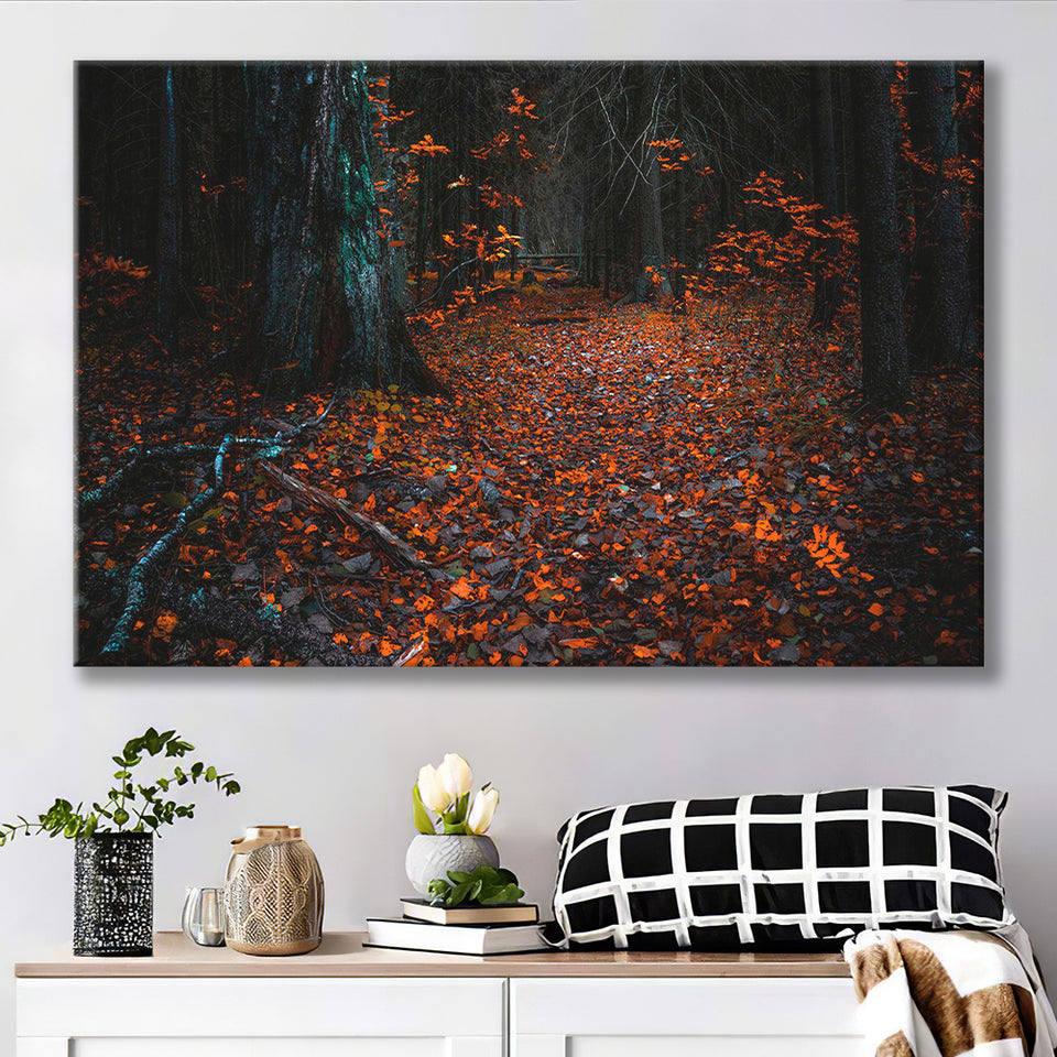 Autumn Forest 1 Canvas Prints Wall Art Decor - Painting Canvas,Home Decor, Ready to Hang