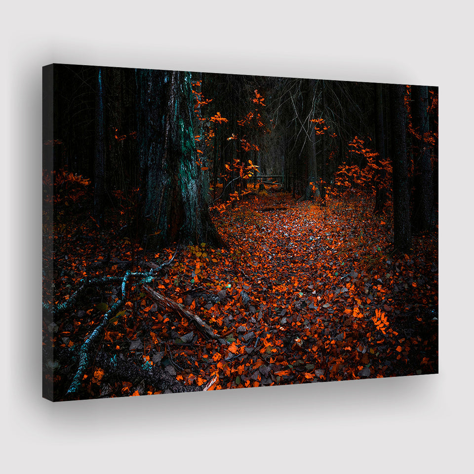 Autumn Forest 1 Canvas Prints Wall Art Decor - Painting Canvas,Home Decor, Ready to Hang