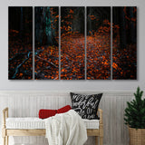 Autumn Forest 1 5 Piece B Canvas Prints Wall Art, Multi Panels,Large Canvas