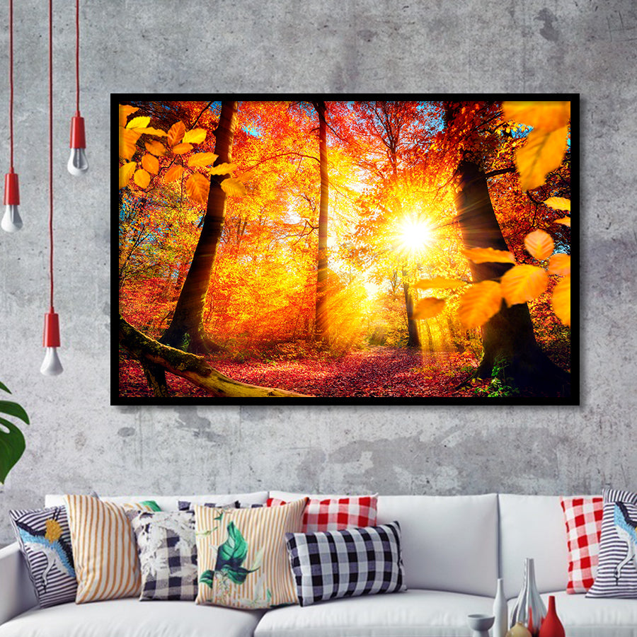 Autumn Forest Framed Art Prints Wall Art Decor, Framed Picture, Home Decor