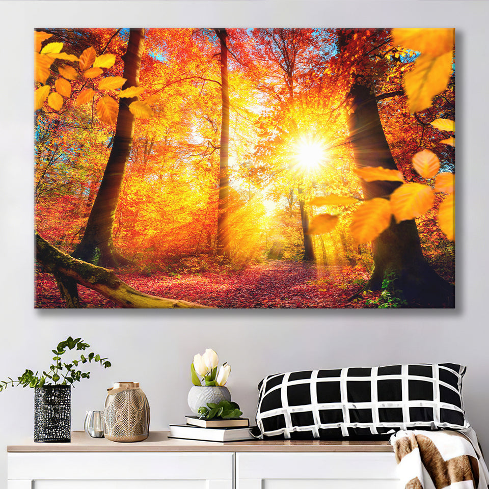 Autumn Forest Canvas Prints Wall Art Decor - Painting Canvas,Home Decor, Ready to Hang