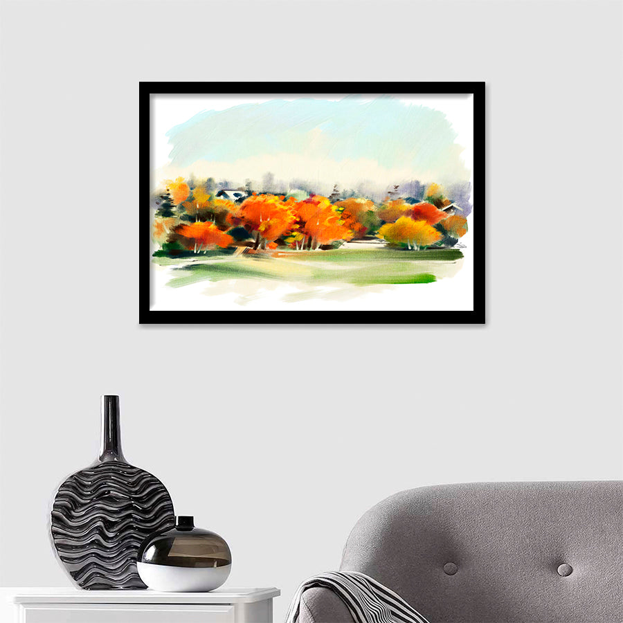 Autumn Landscape Ii Framed Wall Art - Framed Prints, Art Prints, Print for Sale, Painting Prints