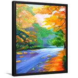 Autumn Road Framed Wall Art - Framed Prints, Print for Sale, Painting Prints, Art Prints