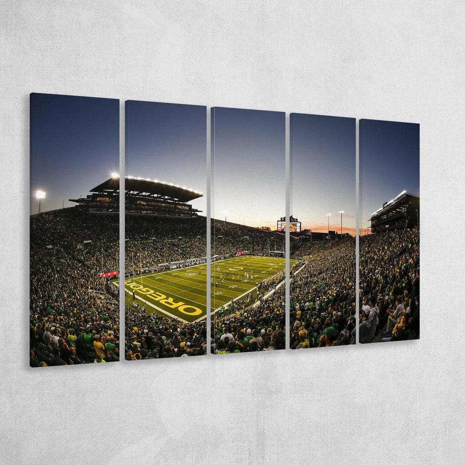 Autzen Oregon football Stadium, Stadium Canvas, Sport Art, Gift for him, Multi Panels B, Canvas Prints Wall Art Decor