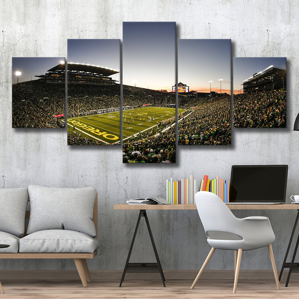 Autzen Oregon football Stadium, Stadium Canvas, Sport Art, Large Canvas, Multi Panels, Canvas Prints Wall Art Decor