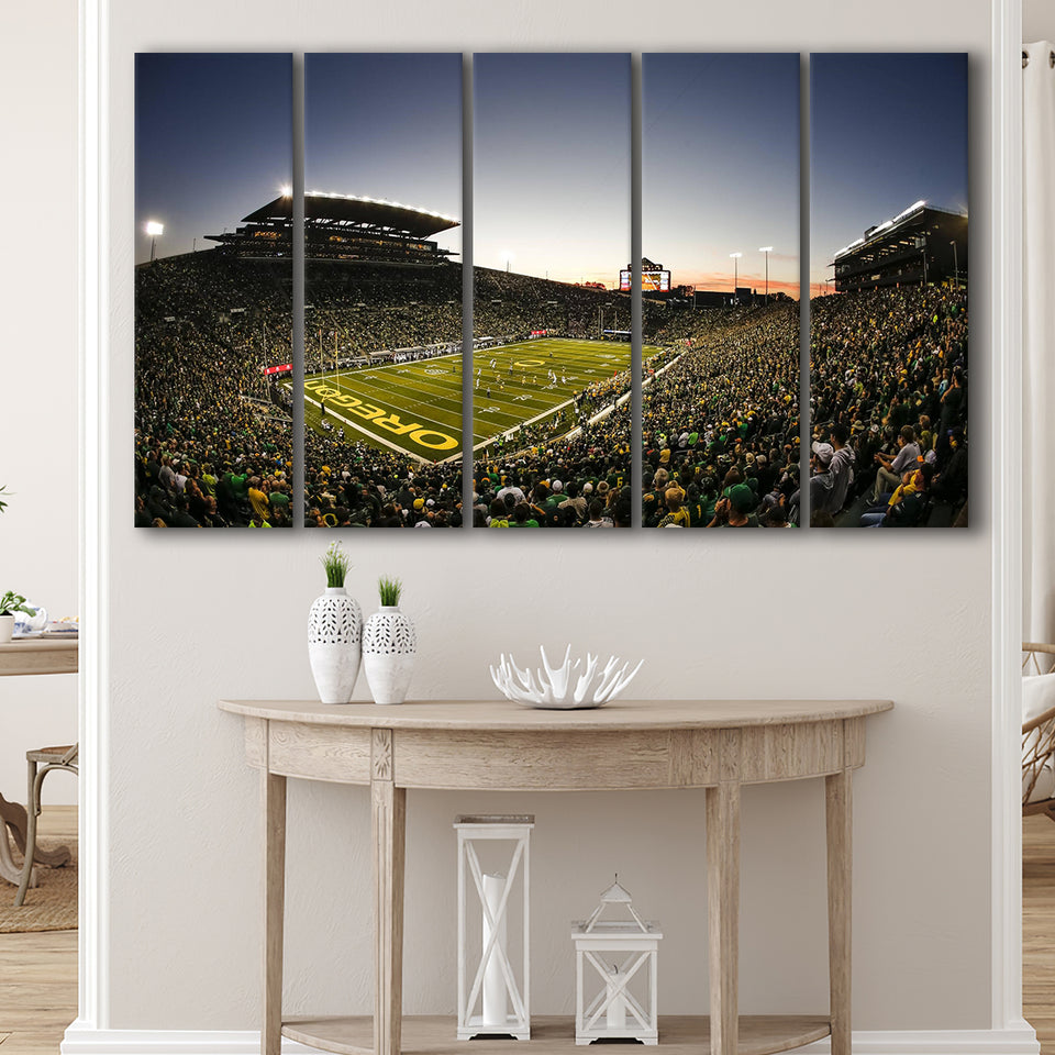 Autzen Oregon football Stadium, Stadium Canvas, Sport Art, Gift for him, Multi Panels B, Canvas Prints Wall Art Decor