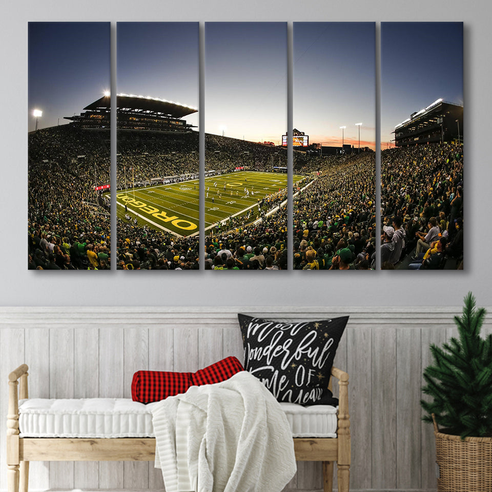 Autzen Oregon football Stadium, Stadium Canvas, Sport Art, Gift for him, Multi Panels B, Canvas Prints Wall Art Decor