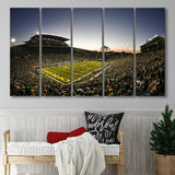 Autzen Oregon football Stadium, Stadium Canvas, Sport Art, Gift for him, Multi Panels B, Canvas Prints Wall Art Decor