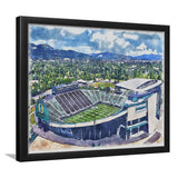 Autzen Stadium Oregon Football Stadium Watercolor Football, Sport Prints Fan Gift, Framed Art Prints Wall Art Decor