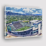 Autzen Stadium Oregon Football Stadium Watercolor Football, Sport Art Prints Fan Gift, Canvas Prints Wall Art Decor