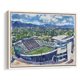 Autzen Stadium Oregon Football Stadium Watercolor Football, Sport Art Prints Fan Gift, Framed Canvas Prints Wall Art Decor