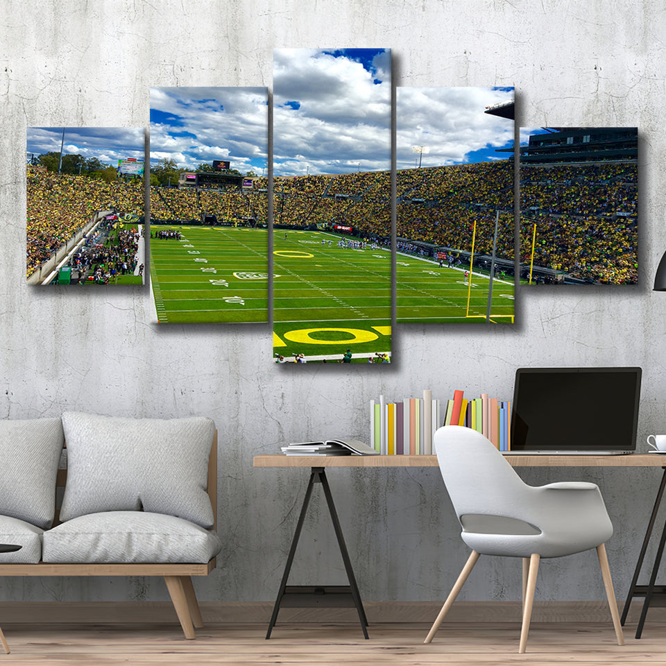 Autzen Stadium Field, Stadium Canvas, Sport Art, Large Canvas, Multi Panels, Canvas Prints Wall Art Decor