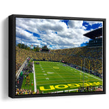 Autzen Stadium Field, Stadium Canvas, Sport Art, Gift for him, Framed Canvas Prints Wall Art Decor, Framed Picture