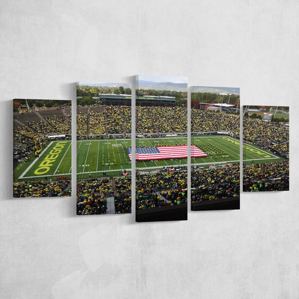 Autzen Stadium Interior, Stadium Canvas, Sport Art, Large Canvas, Multi Panels, Canvas Prints Wall Art Decor