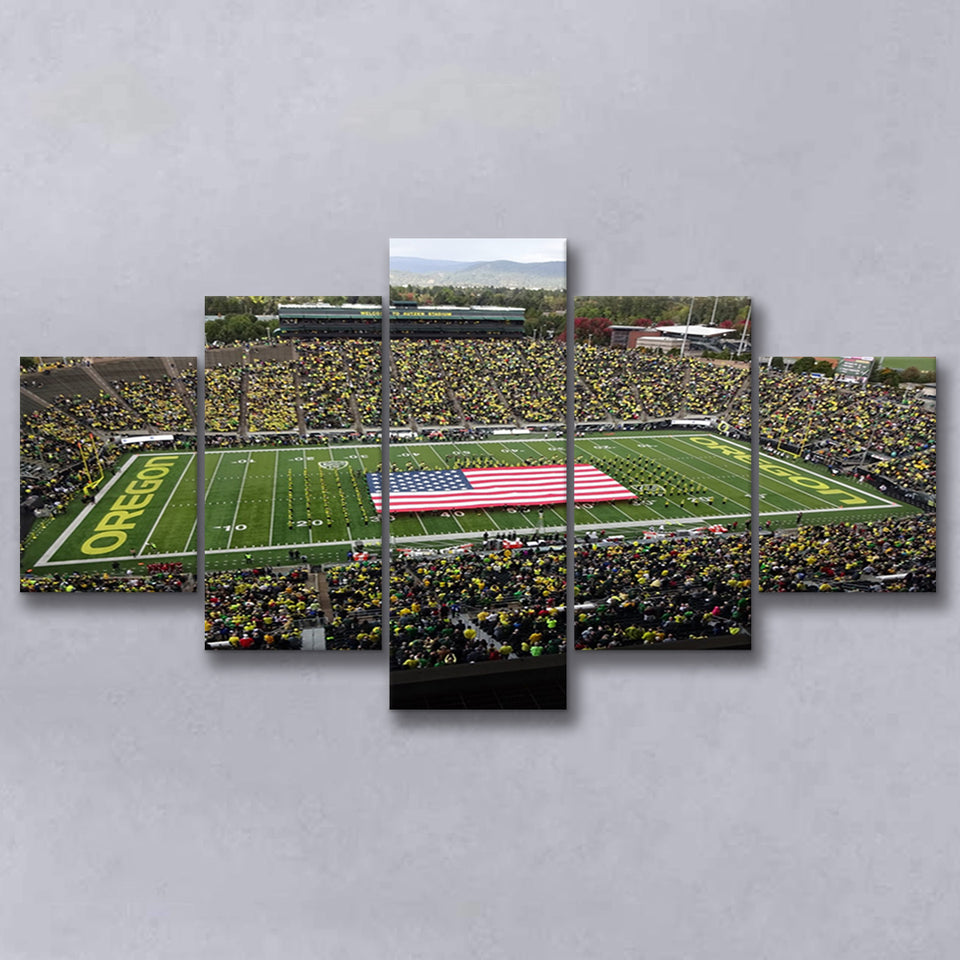 Autzen Stadium Interior, Stadium Canvas, Sport Art, Large Canvas, Multi Panels, Canvas Prints Wall Art Decor