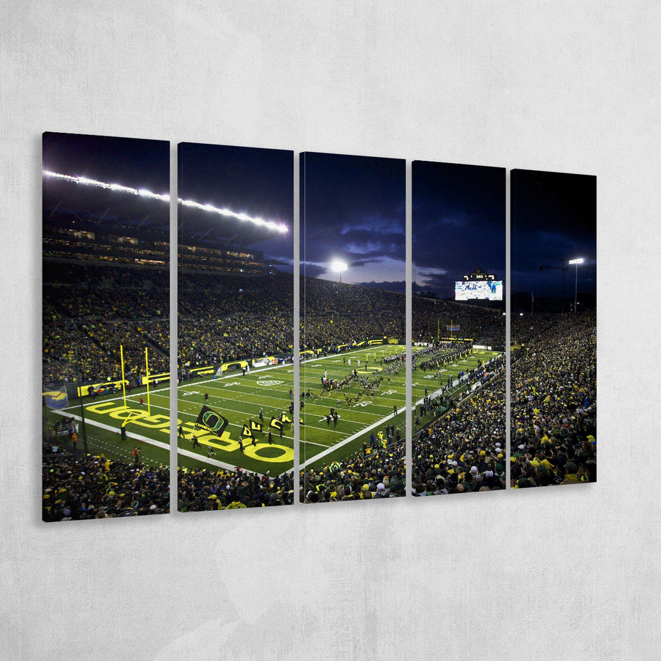Autzen Stadium Oregon, Stadium Canvas, Sport Art, Gift for him,100 Multi Panels B, Canvas Prints Wall Art Decor
