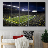 Autzen Stadium Oregon, Stadium Canvas, Sport Art, Gift for him,100 Multi Panels B, Canvas Prints Wall Art Decor