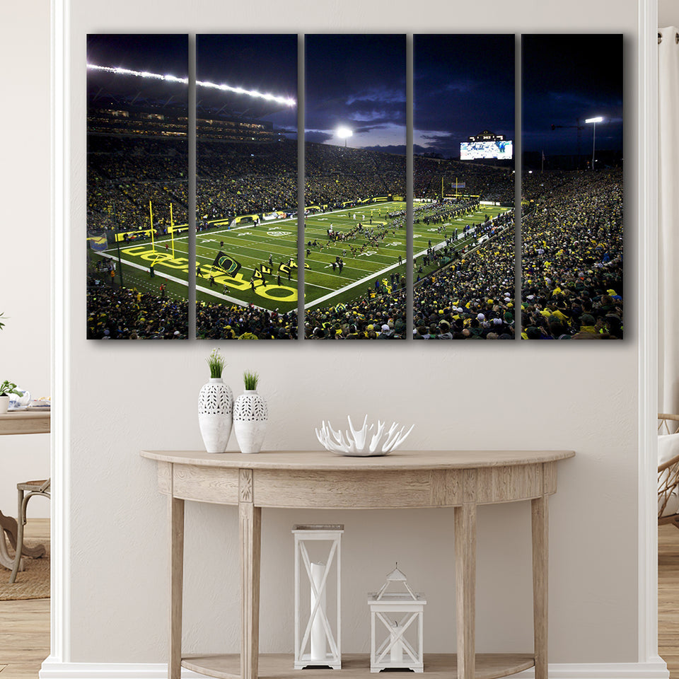Autzen Stadium Oregon, Stadium Canvas, Sport Art, Gift for him,100 Multi Panels B, Canvas Prints Wall Art Decor