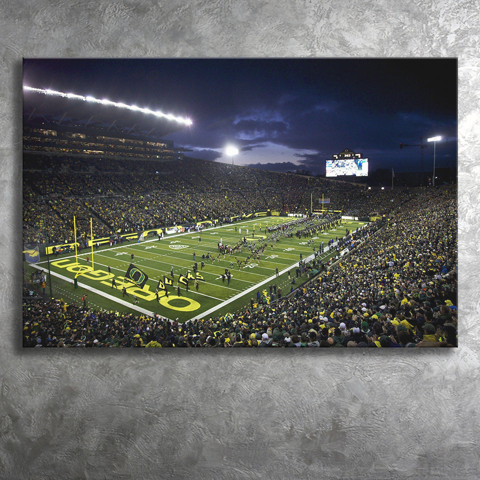 Autzen Stadium Oregon, Stadium Canvas, Sport Art, Gift for him,V1 Fan Gift, Canvas Prints Wall Art Decor