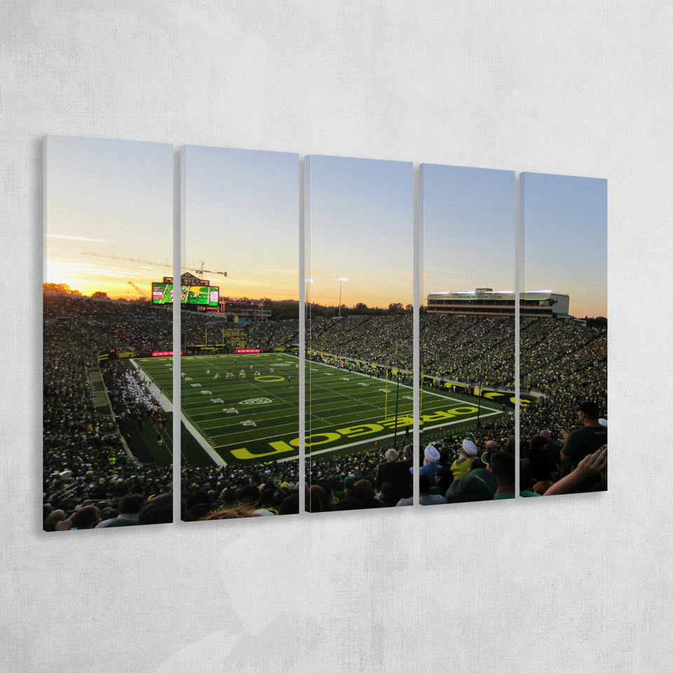 Autzen Stadium Oregon, Stadium Canvas, Sport Art, Gift for him, Multi Panels B, Canvas Prints Wall Art Decor