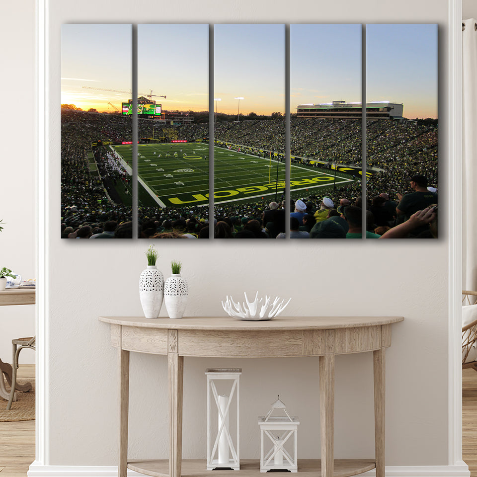 Autzen Stadium Oregon, Stadium Canvas, Sport Art, Gift for him, Multi Panels B, Canvas Prints Wall Art Decor