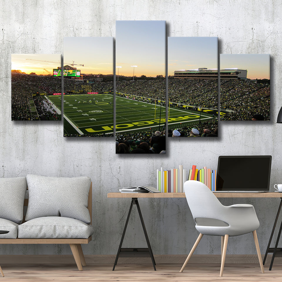 Autzen Stadium Oregon, Stadium Canvas, Sport Art, Large Canvas, Multi Panels, Canvas Prints Wall Art Decor