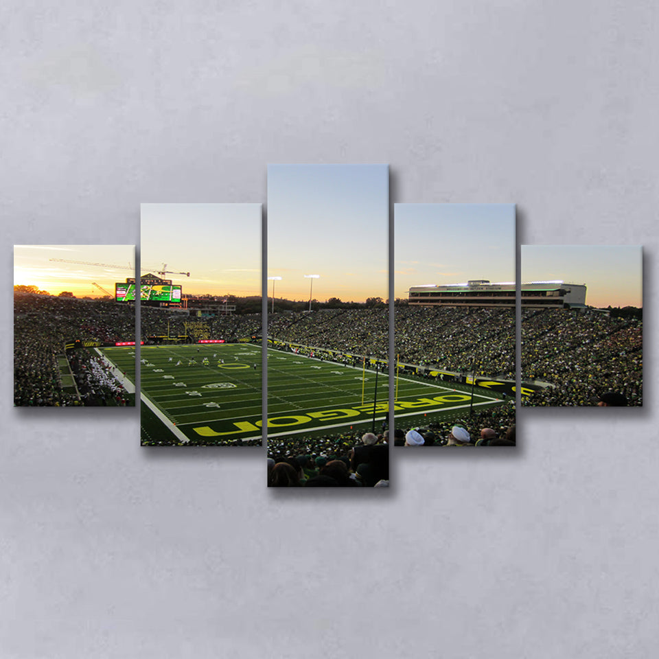 Autzen Stadium Oregon, Stadium Canvas, Sport Art, Large Canvas, Multi Panels, Canvas Prints Wall Art Decor