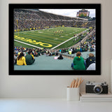 Autzen Stadium Section, Stadium Canvas, Sport Art, Gift for him, Framed Art Prints Wall Art Decor, Framed Picture