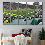Autzen Stadium Section, Stadium Canvas, Sport Art, Gift for him, Multi Panels B, Canvas Prints Wall Art Decor