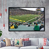 Autzen Stadium Section, Stadium Canvas, Sport Art, Gift for him, Framed Art Prints Wall Art Decor, Framed Picture