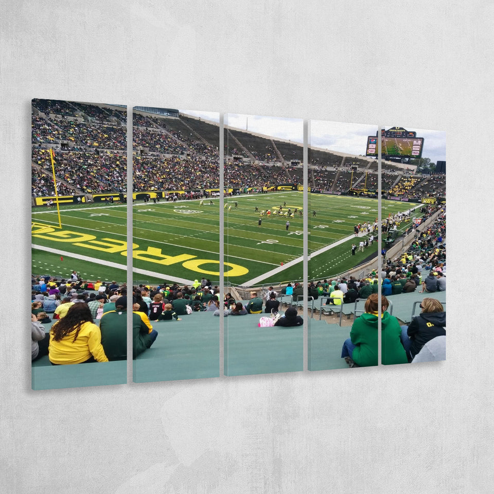 Autzen Stadium Section, Stadium Canvas, Sport Art, Gift for him, Multi Panels B, Canvas Prints Wall Art Decor