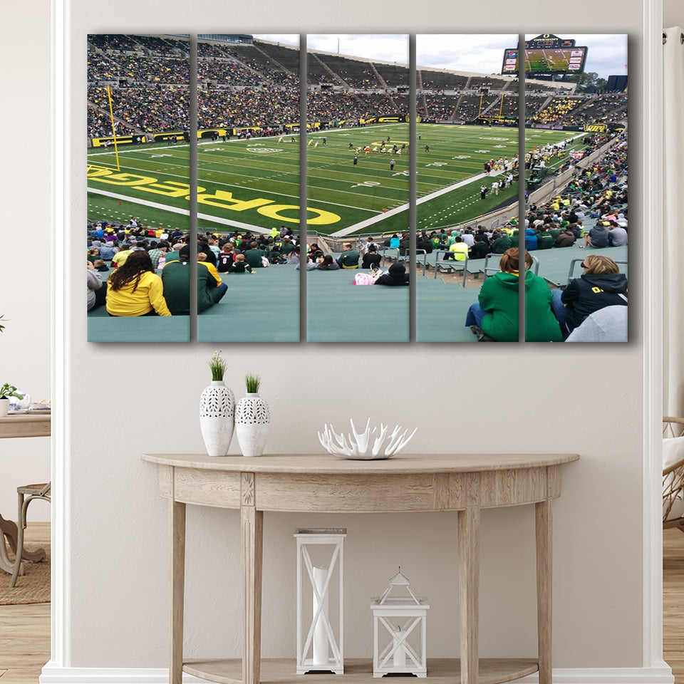 Autzen Stadium Section, Stadium Canvas, Sport Art, Gift for him, Multi Panels B, Canvas Prints Wall Art Decor