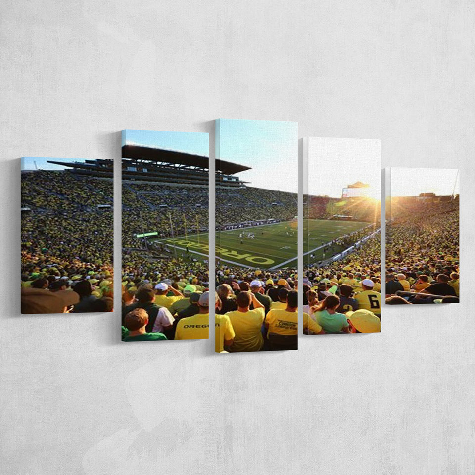 Autzen Stadium, Stadium Canvas, Sport Art, Large Canvas, Multi Panels, Canvas Prints Wall Art Decor
