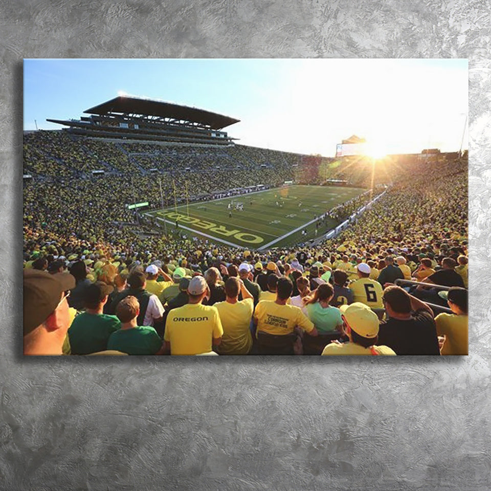 Autzen Stadium, Stadium Canvas, Sport Art, Gift for him, Fan Gift, Canvas Prints Wall Art Decor