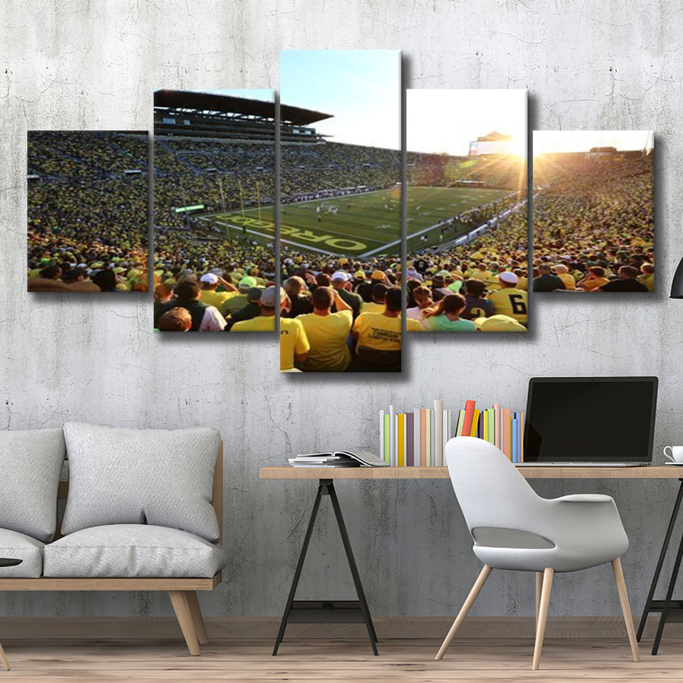 Autzen Stadium, Stadium Canvas, Sport Art, Large Canvas, Multi Panels, Canvas Prints Wall Art Decor