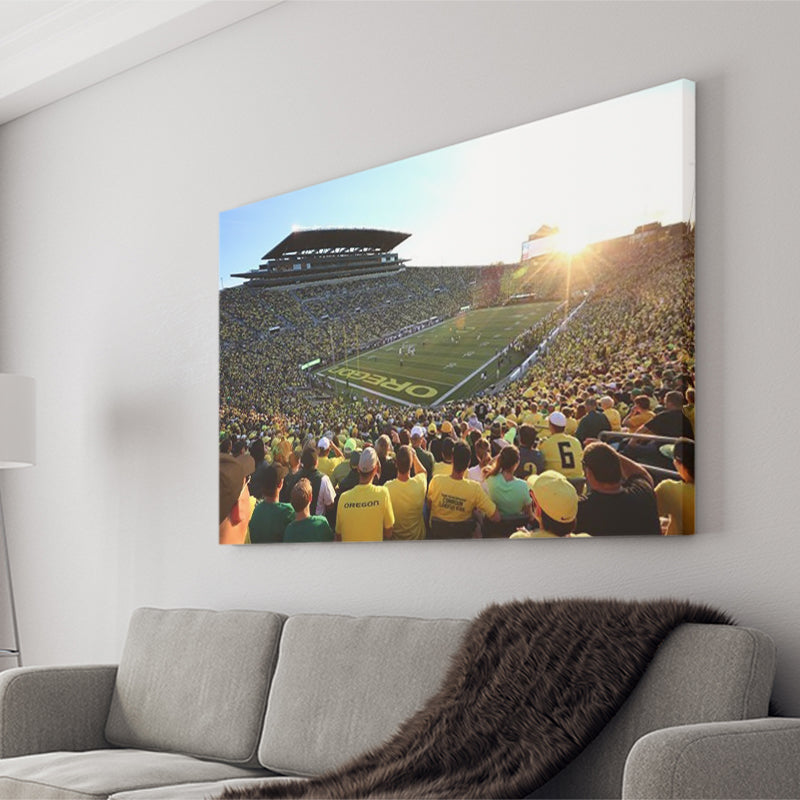 Autzen Stadium, Stadium Canvas, Sport Art, Gift for him, Fan Gift, Canvas Prints Wall Art Decor
