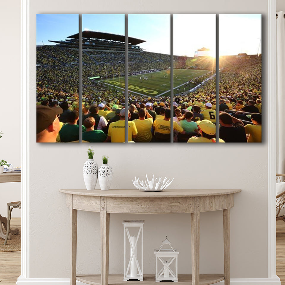 Autzen Stadium, Stadium Canvas, Sport Art, Gift for him, Multi Panels B, Canvas Prints Wall Art Decor