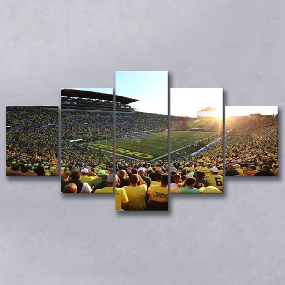 Autzen Stadium, Stadium Canvas, Sport Art, Large Canvas, Multi Panels, Canvas Prints Wall Art Decor