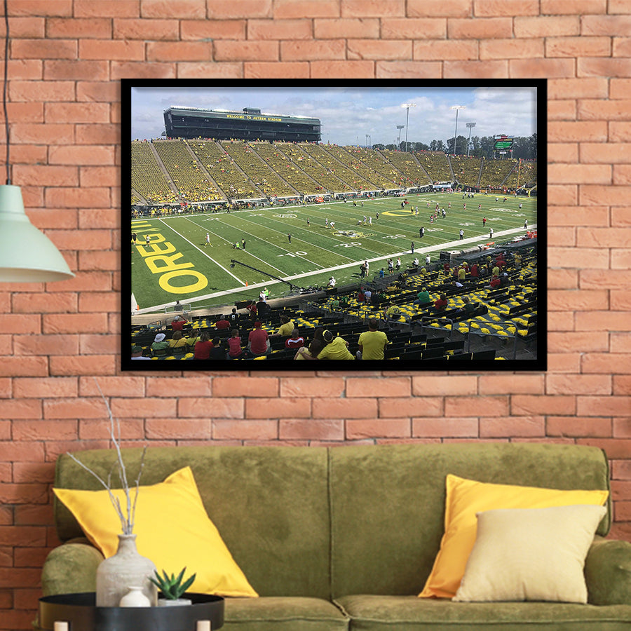 Autzen Stadium Wall Art Oregon Ducks Stadium Art Prints American,Sport Stadium Art Prints, Fan Gift, Wall Decor