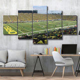 Autzen Stadium Wall Art Oregon Ducks Stadium Canvas Prints American,Multi Panels,Sport Stadium Art Prints, Fan Gift