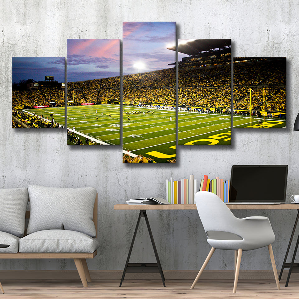 Autzen Stadium in Oregon, Stadium Canvas, Sport Art, Large Canvas, Multi Panels, Canvas Prints Wall Art Decor